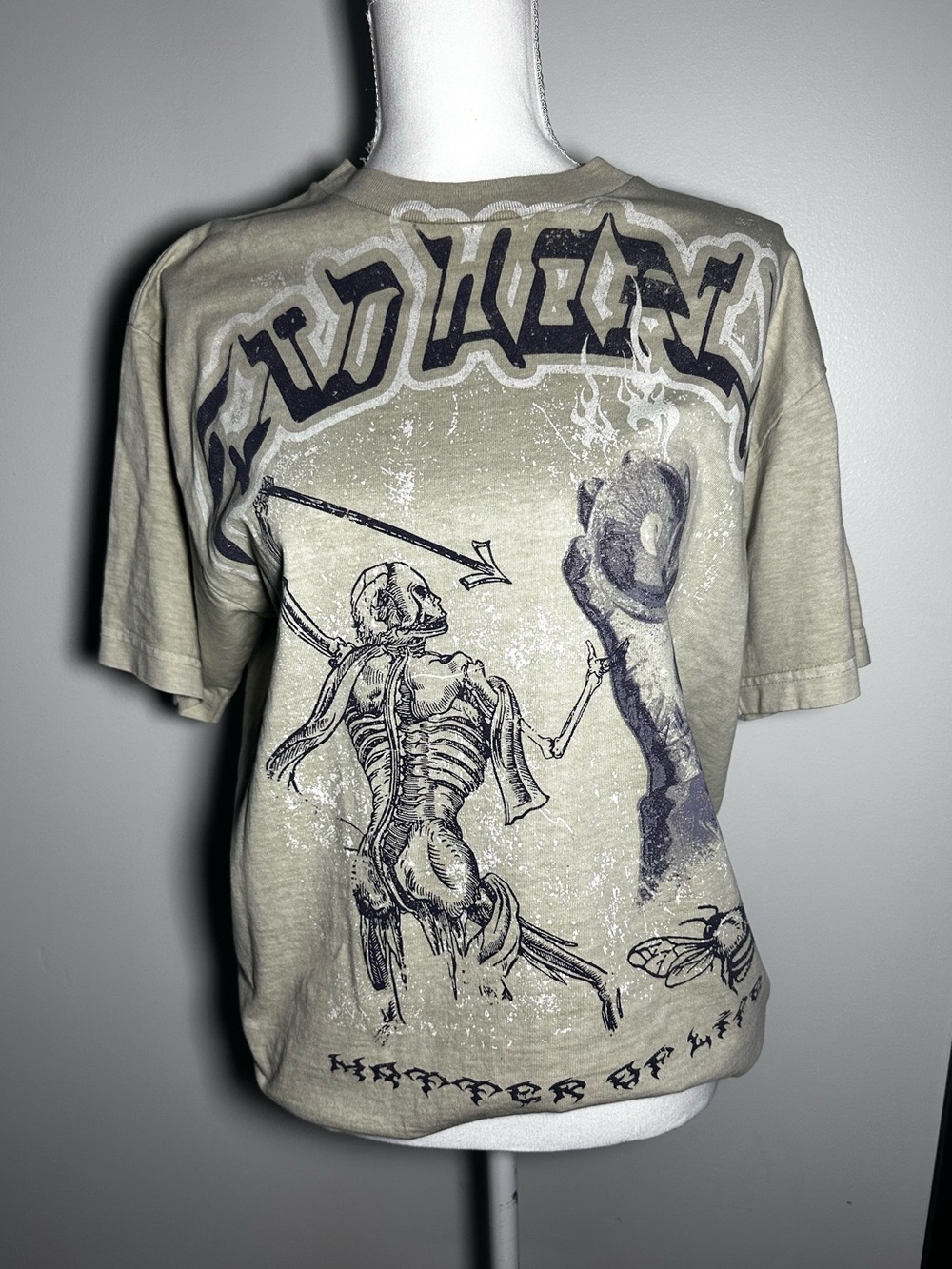 Pacsun End World Oversized T Shirt Graphic Skeleton